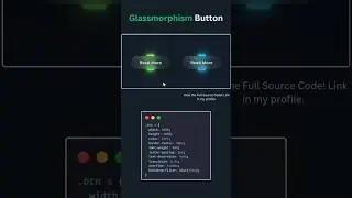 Glass morphism button #coding #css