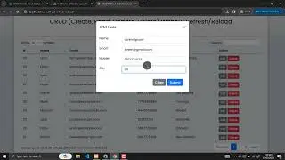CRUD (Create, Read, Update, Delete) Without Page Reload/Refresh Using PHP and MySQL with Source Code