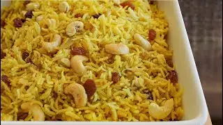 Cashew & Raisin Rice Pilaf Recipe | How to make Rice Pilaf