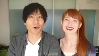 English- Russian and American- Japanese couples.Англо- русская и американо-японская пары.