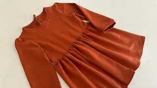 Very Easy Dress Cutting and Sewing Step by Step / How to Make a Dress Suitable for a 6-Year-Old