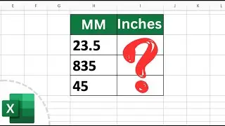 How to Convert MM to Inches in Excel
