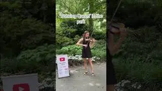 Enjoying my street performance on a hot day ☀️ #violin #streetperformance