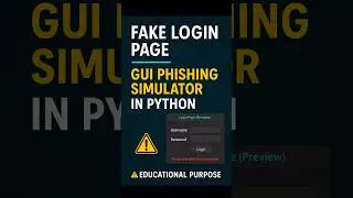 🚨 Create Fake Login GUI in Python (tkinter) – Educational Use Only! 