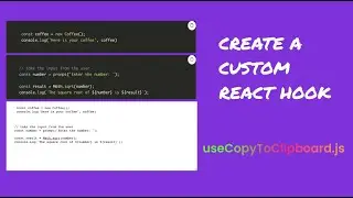 Create a Custom React Hook | useCopyToClipboard