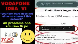 your sim card does not allow a connection to this network VODAFONE not showing network problem solve