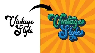 How to create Vintage Text Effect use CorelDraw #coreldraw #tutorial #logo