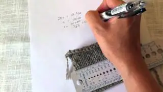 Calculating loops for knitting.