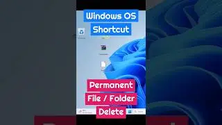 Windows OS Tips Permanent Folders / Files Delete #viral #windows #microsoft #computer