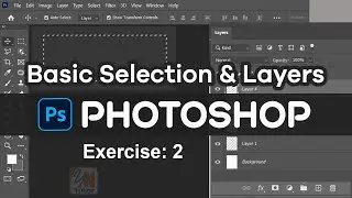 Basic Selection and Layers in Photoshop Exercise No.2 | Photoshop for Beginners| YN Tutor