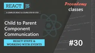 #30 Child to Parent Component Communication | working with React events | A Complete React Course
