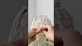 makramé lámpás készítés / macrame jar tutorial video short #macrametutorial