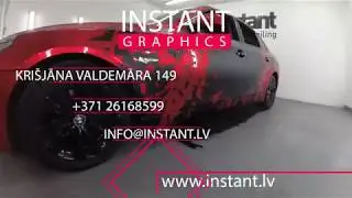 Red chrome BMW vynil wrap 