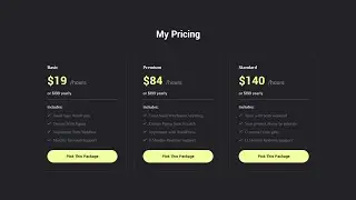 Price Page HTML CSS with UI/UX Design Concept Bootstrap Grid | HTML CSS Price Page @raselcoder