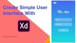 Simple UI lOGIN PAGE AND PROTOTYPE IN ADOBE XD | CREATESKY