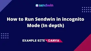 How to Run Sendwin in incognito Mode (In depth)