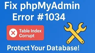 phpMyAdmin Error 1034 Fix | Repair Corrupt Table Index in MySQL