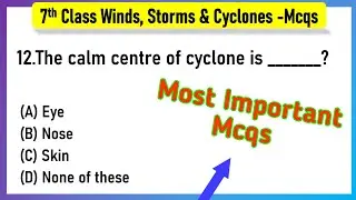 Winds, Storms and Cyclones Class 7 MCQs Questions with Answers | Winds, Storms and Cyclones