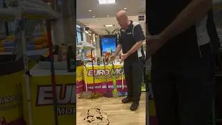 Euro Mop - cleaning floor difference. Mops & Sweeps at the same time. Great showman #moping