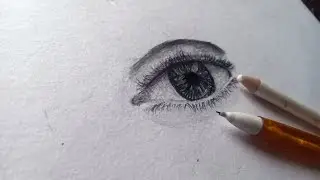 🔥 How to draw eye 👁‍🗨 /Eye ki drawing kaise banaye /for beginners|| And Unbox New Blending Stumps.