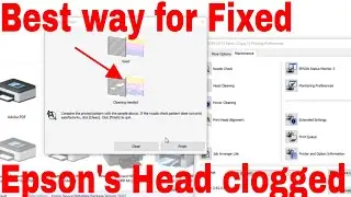 Epson L3150 L3110 L3116 L3156 L200 L210 L220 L300 L310 L350 L355 L360 Fixed print head clogged