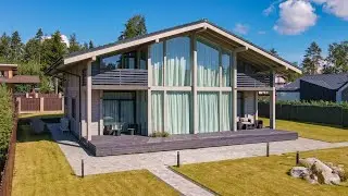 Фахверковый дом 316 м.кв с отделкой и ландшафтом в КП Морские террасы