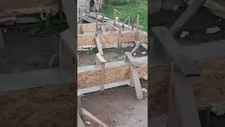 Фундамент под баню на сваях 3,5 на 7 м.