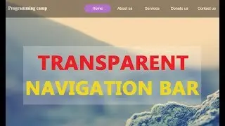 How to make transparent navigation bar using HTML & CSS