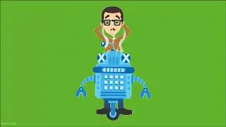 Green Screen Vector Cartoon Smart Boy Face Character