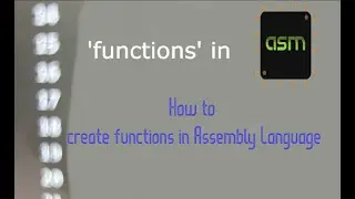 How To Create Functions In Assembly Language