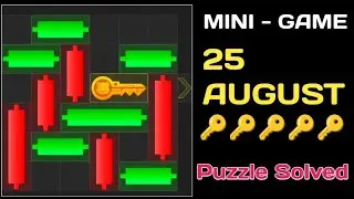Hamster kombat mini game today 25 August | mini game hamster Kombat | daily combo | daily cipher cod