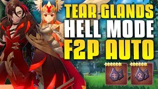 TEAR GLANDS CAVE - HELL MODE - F2P FULL AUTO! (Summoners War Chronicles)