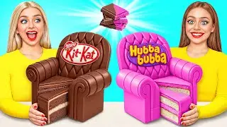 Bubble Gum vs Chocolate Food Challenge | Funny Kitchen Hacks by Choco DO