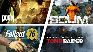 E3 2018. Bethesda - Doom, Fallout 76. Devolver Digital - SKUM. Squareenix - Tomb Raider. Часть 2