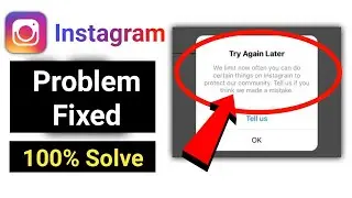 Instagram Try again later problem Fix 100% | try again later problem solved