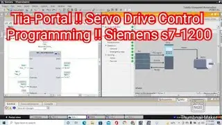 Tia-Portal !! Servo Drive Control Programming !! Siemens s7-1200 Plc