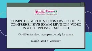 Exam Preparation - CA 165, Class X, Ch 9 - Python Revision.
