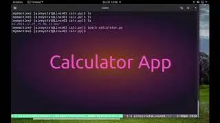 Calculator GUI APP using Python 3 Tkinter with VIM as text editor in GNU Screen