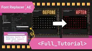 Font Replacer AE - Full script overview + After Effects Tutorial