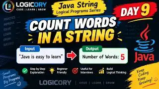 Java Program to Count Words in a String | CountWords.java | Java String Programs #9