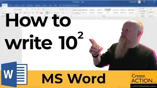 How to write to the power of 2 in Word