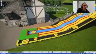 Planet Coaster - verder bouwen bij het het achtbaan station, en ff Rocket League spelen!