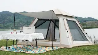 Barraca familiar de acampamento à prova d'água de abertura rápida automática para 5 a 8 pessoas