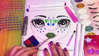 ASMR Makeup on Face Charts (Whispered)