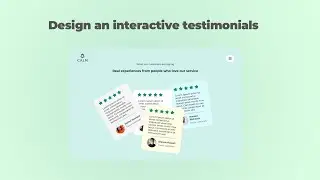 Design an interactive customers testimonials section in FIGMA