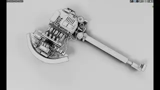 Scifi-Axe Speed Modeling - Grid Modeler (blender addon)