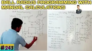 Ball Radius calculation||ball Radius programming with G73 Code||How to find ball radius coordinates