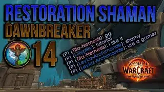 +14 Dawnbreaker 💪 Restoration Shaman POV & Guide 👀 Pug NO Comms❓11.0.5 The War Within