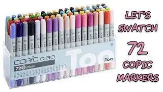 Swatching the Copic Ciao 72 Marker Set B