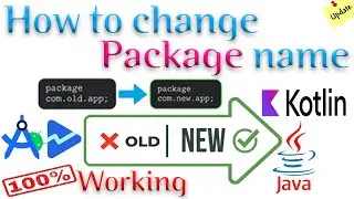 How to Change Package Name in Android Studio (Java & Kotlin) – Step-by-Step [UPDATE VIDEO]